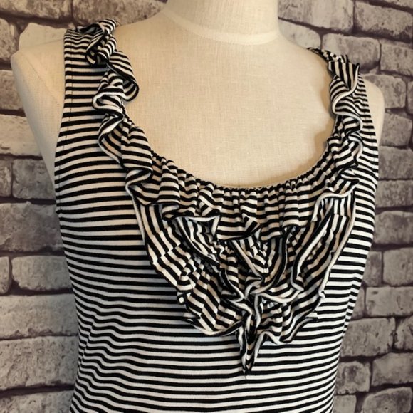White House Black Market Striped Sleeveless Top - Picture 2 of 8